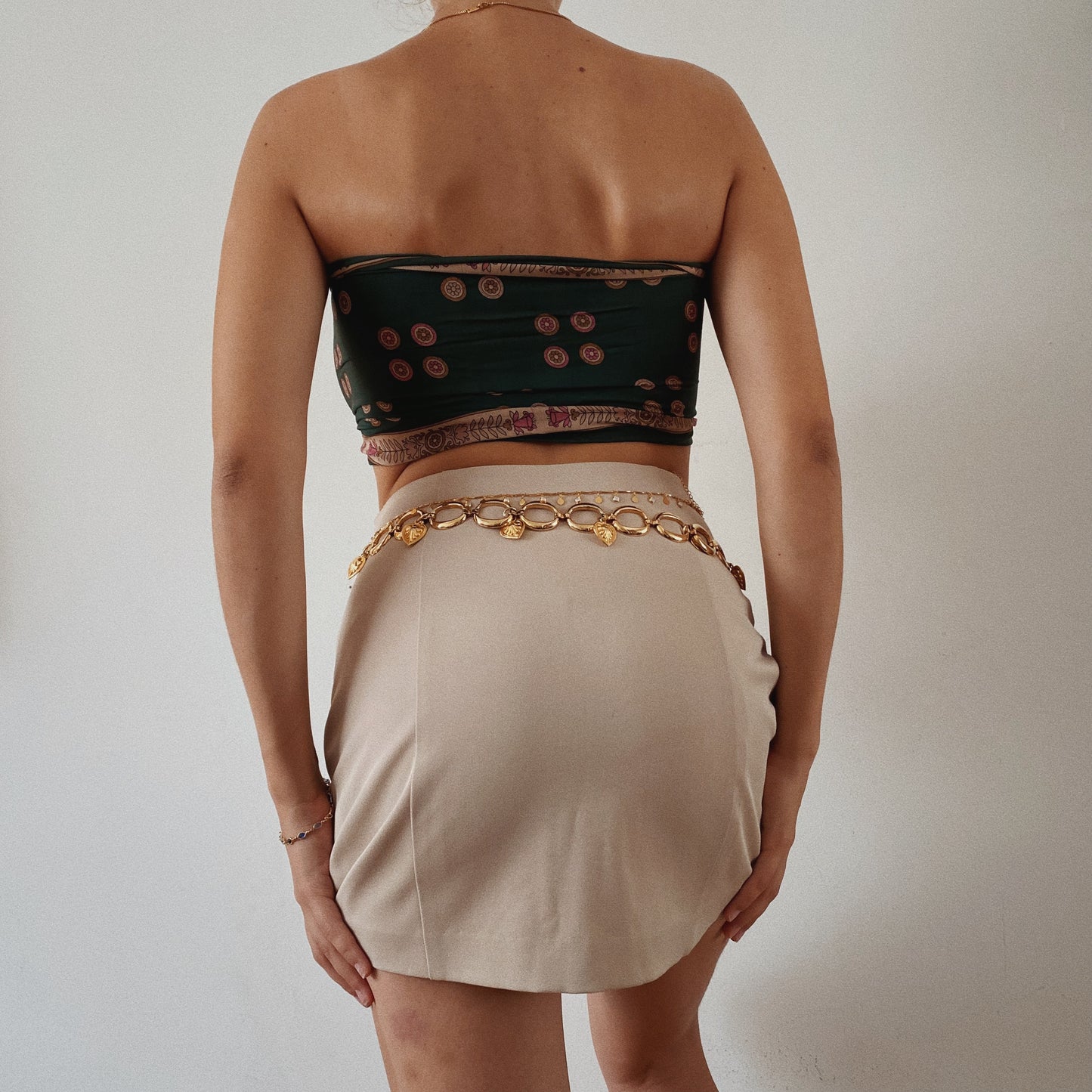 Beautiful Patterned Green Scarf