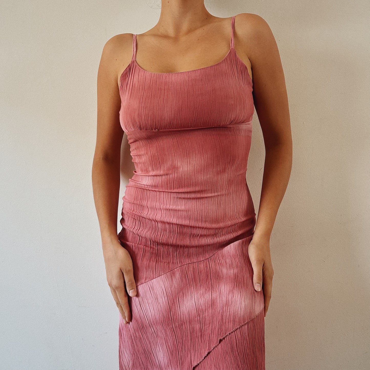 Ombre Pink Asymmetrical Dress