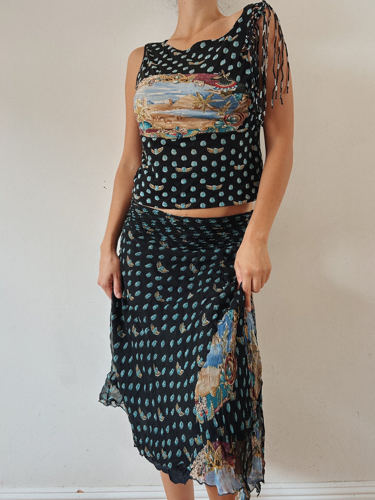 Polka Dot Egyptian Fringe Set