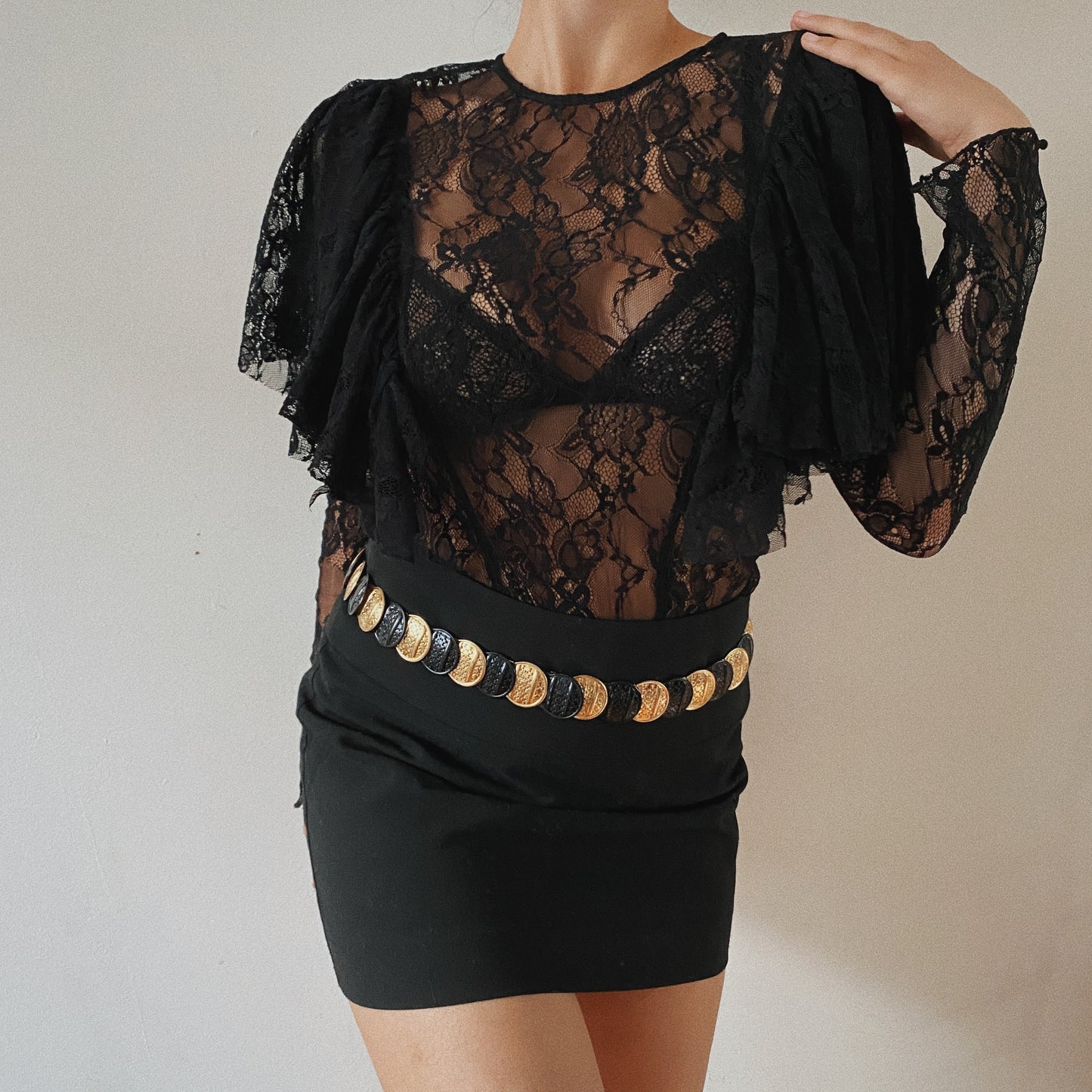 Vintage Lace Black Gothic Long Sleeve