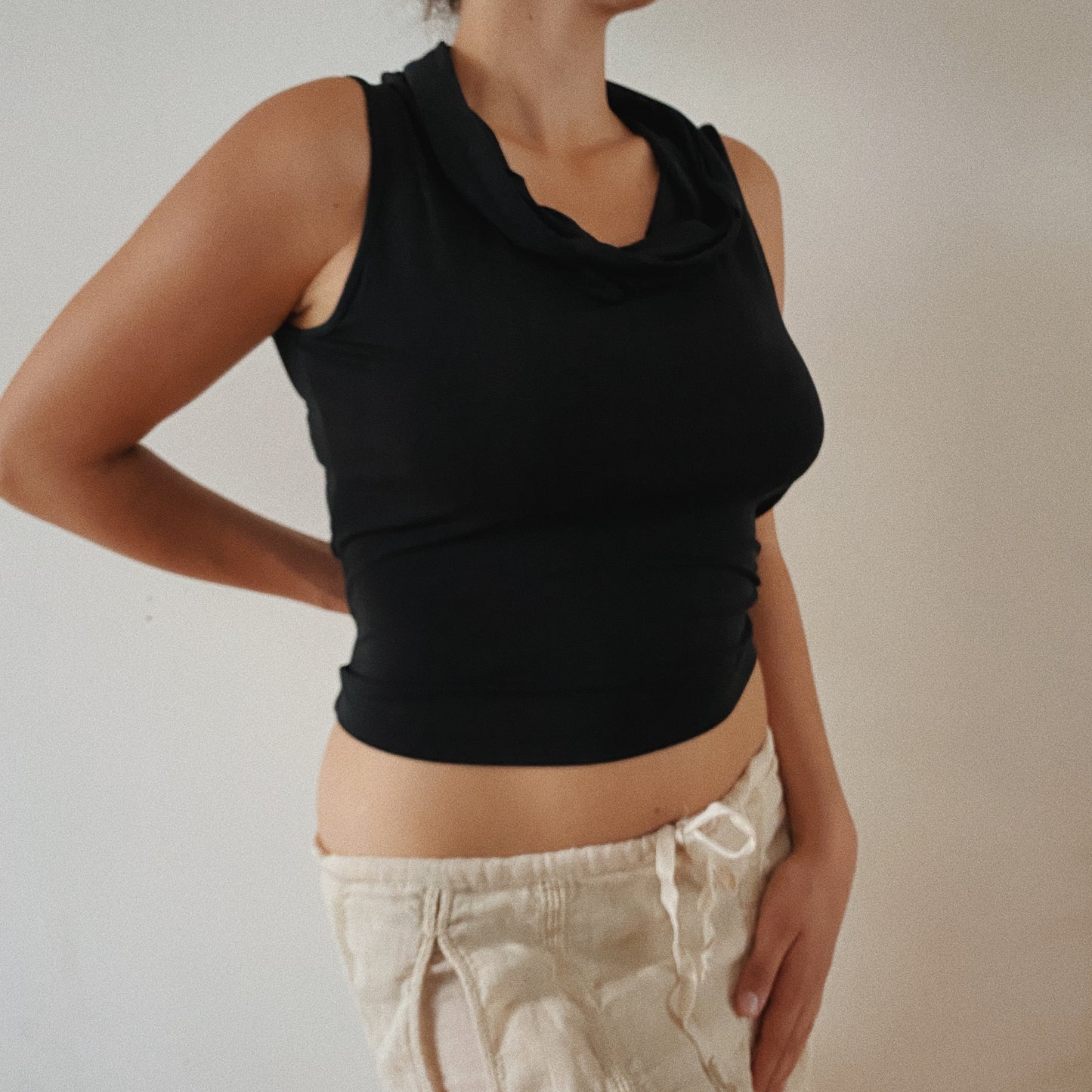 Vintage Cowl Neck Tank Top