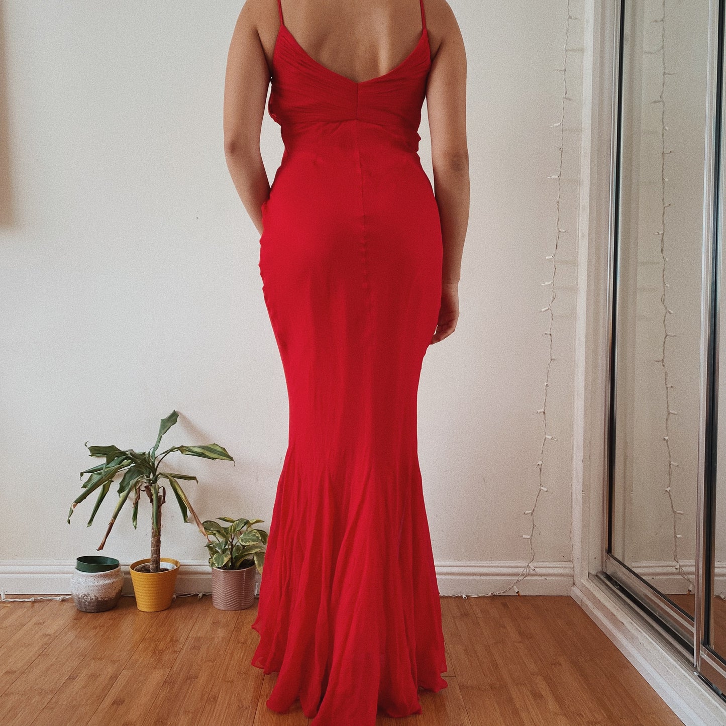 Silk Mermaid Red Formal Dress