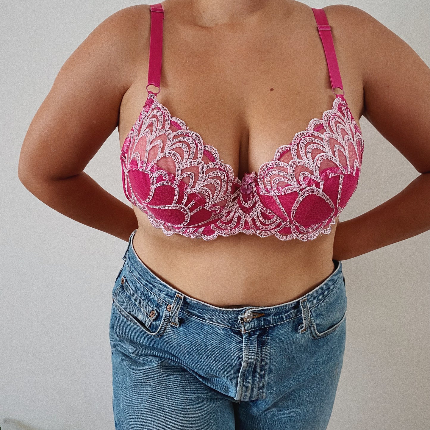 Hot Pink Vintage Lace