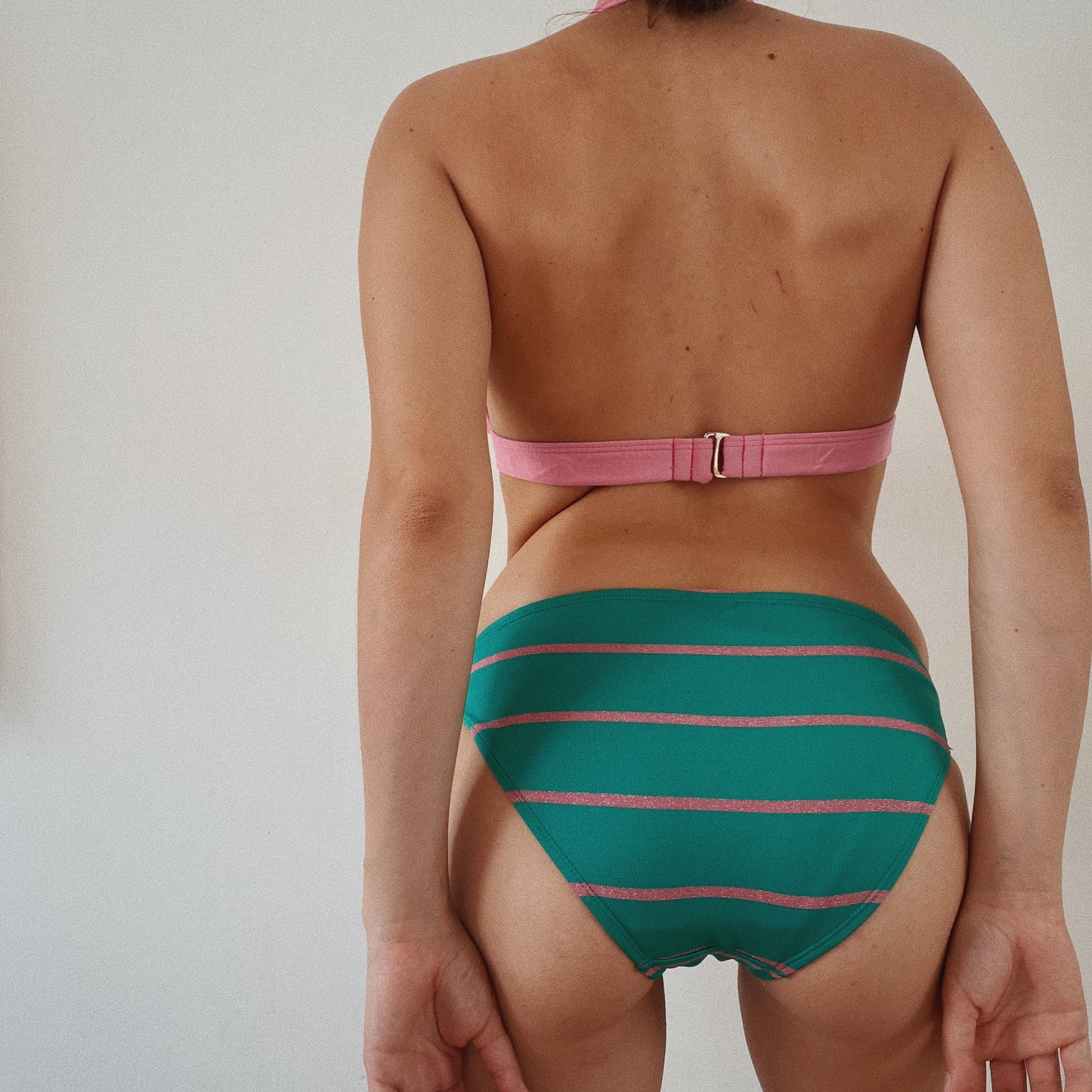 Vintage Two Piece Pink Bathing Suit