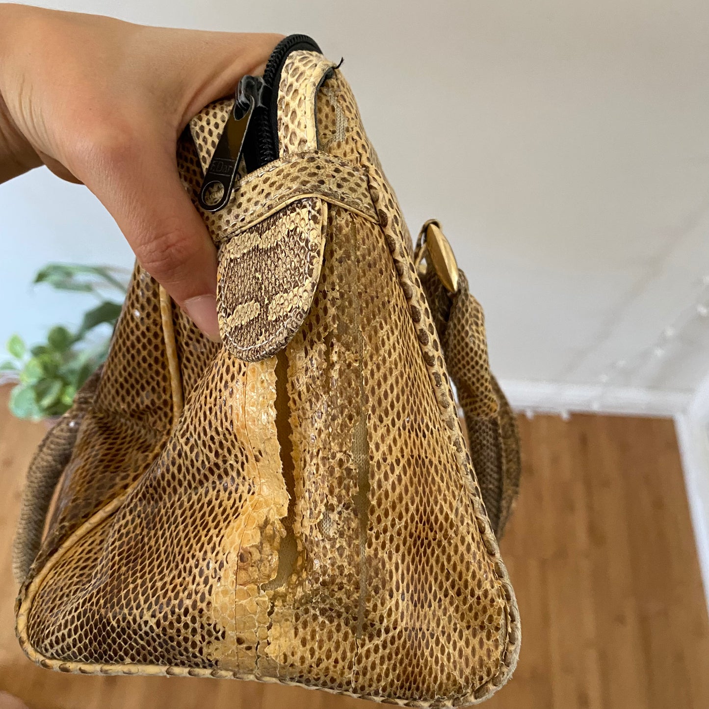 90s Faux Snake Skin Chic Purse