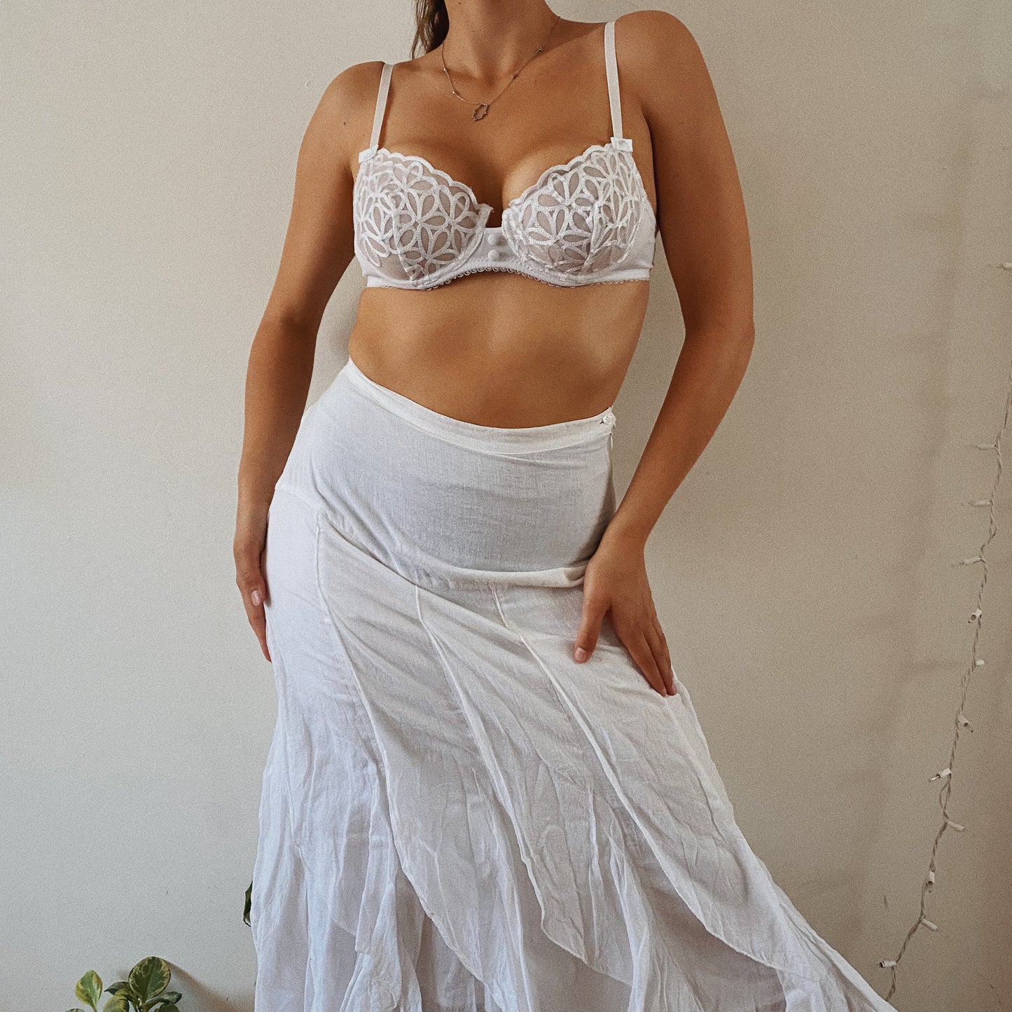 Beautiful French Lingerie Whie Lace Bra