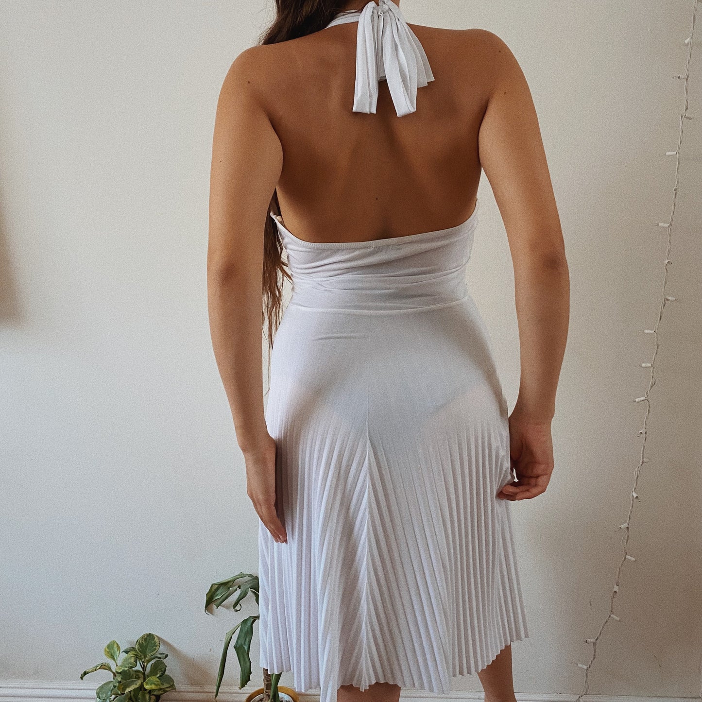 Vintage Halter White Marilyn Monroe Dress