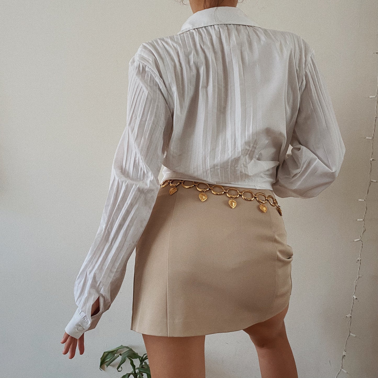 White Ruffled White Blouse