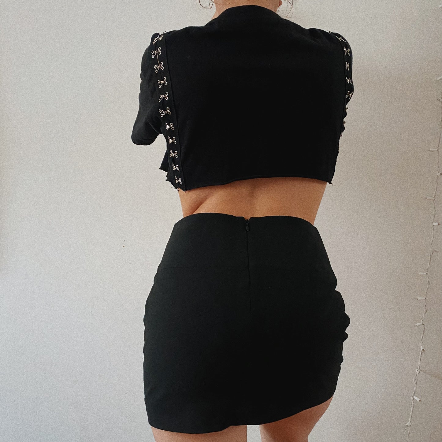 Upcycled Black Crop Top