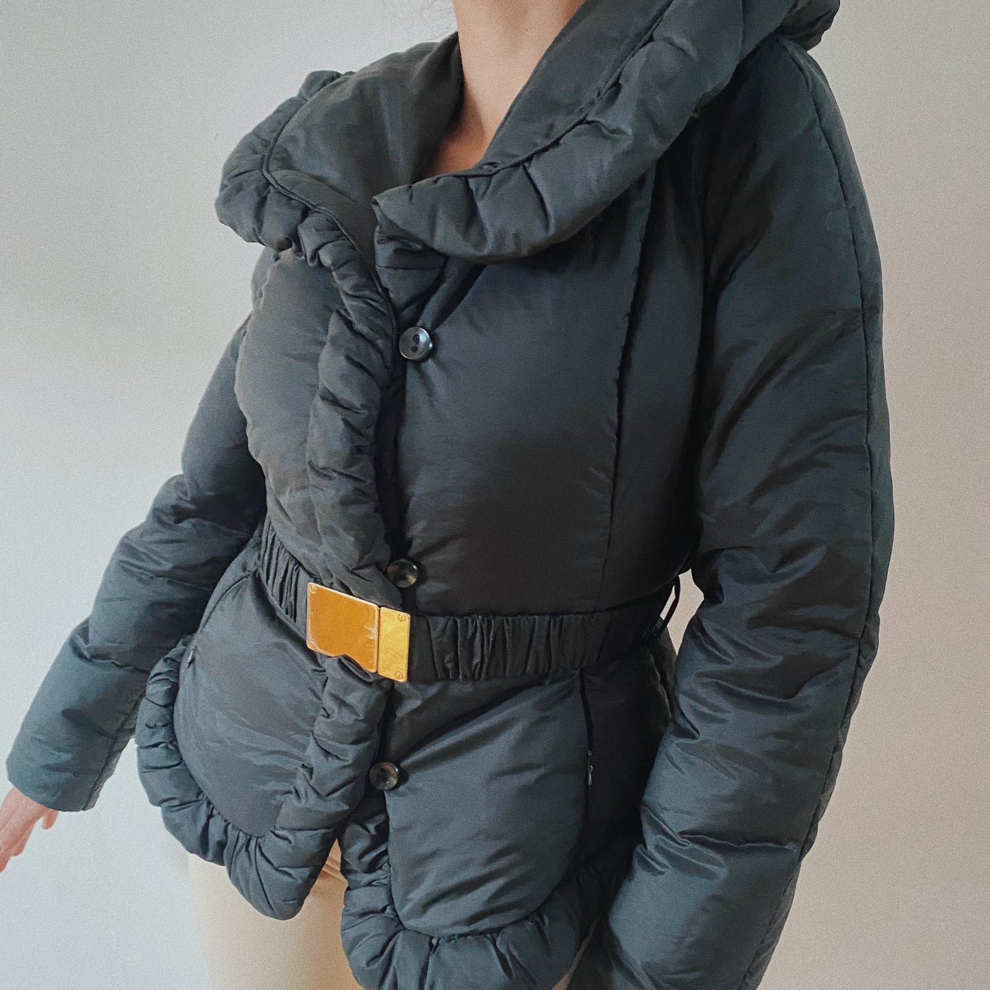 Vintage Max Mara Elegant Puffer Belted Jacket