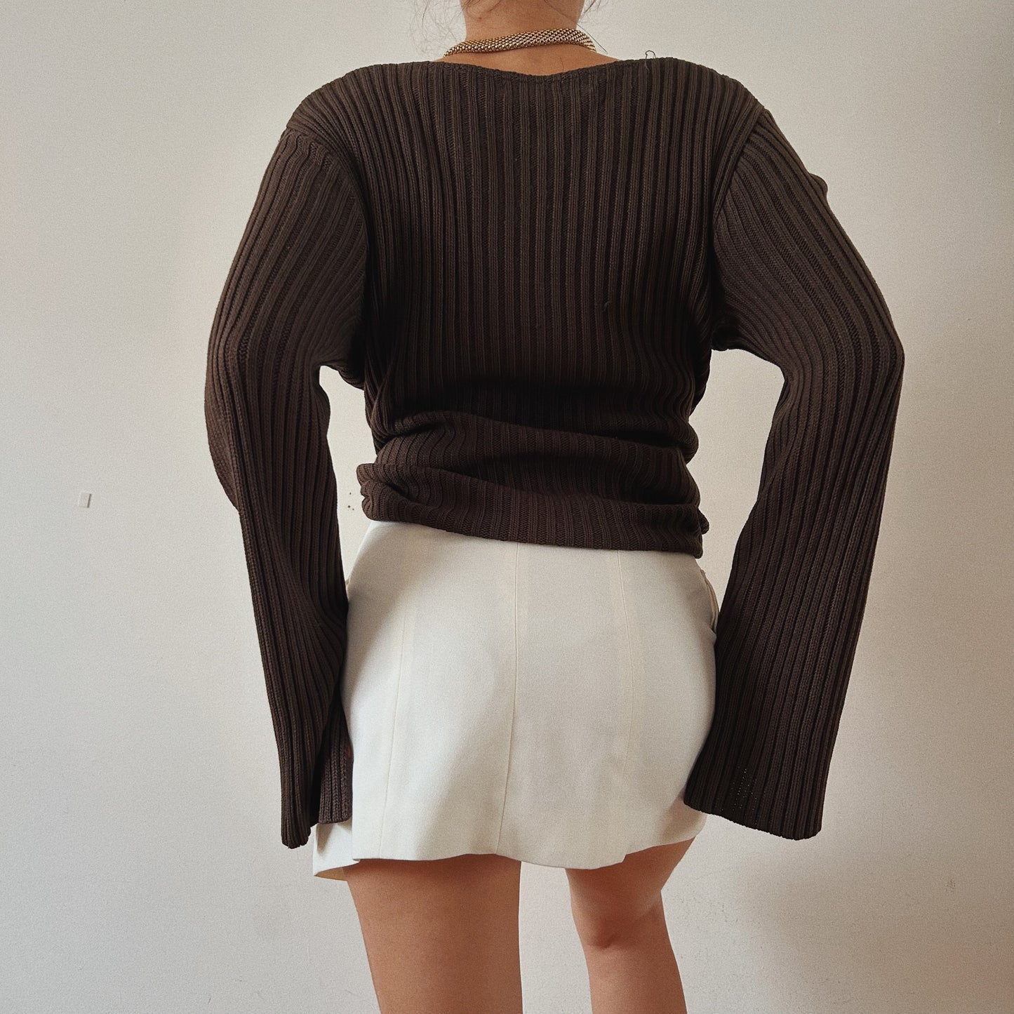 Mini Chic Skirt with Gold Buttons