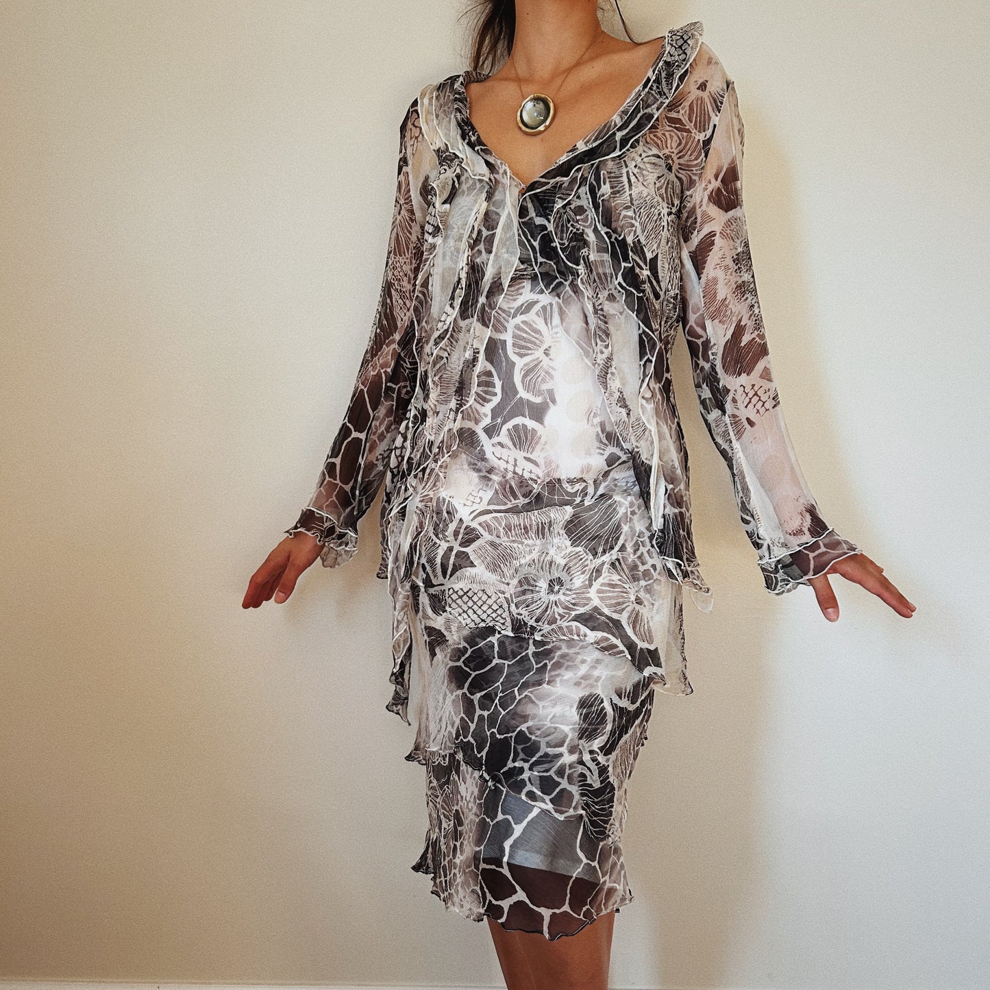 Silk Fairy Dress With Cardigan