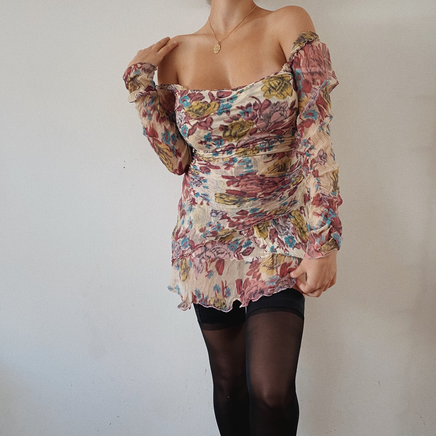 Fairy Off The Shoulders Mini Ruffled Dress