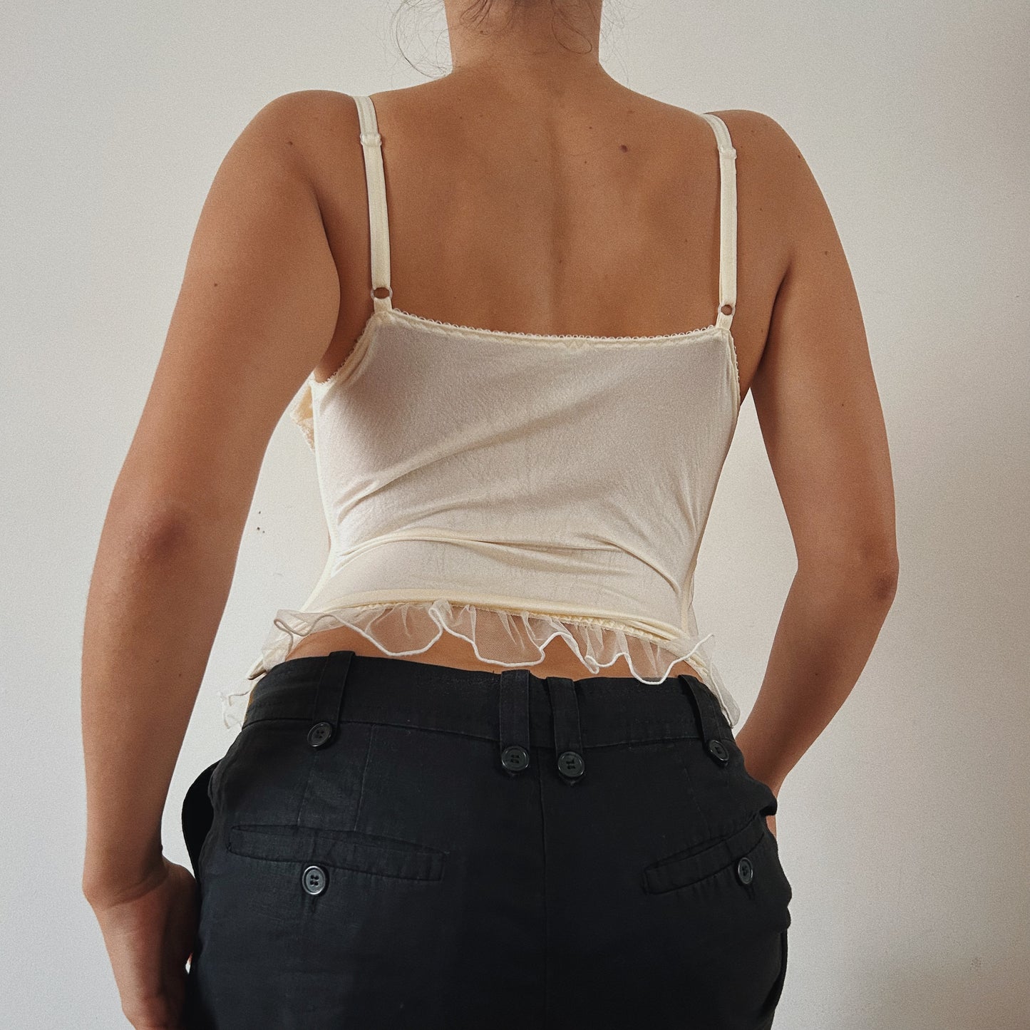 Ethereal White Cream Corset Top