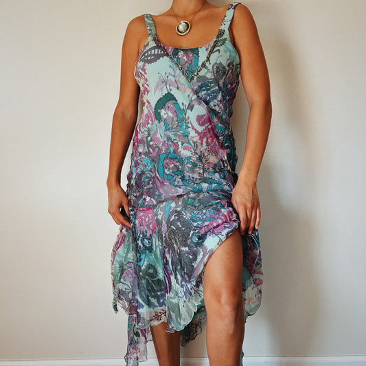 Mermaid Derhy Dress With Beaded Neckline