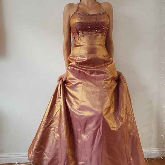 Vintage metallic princess gown