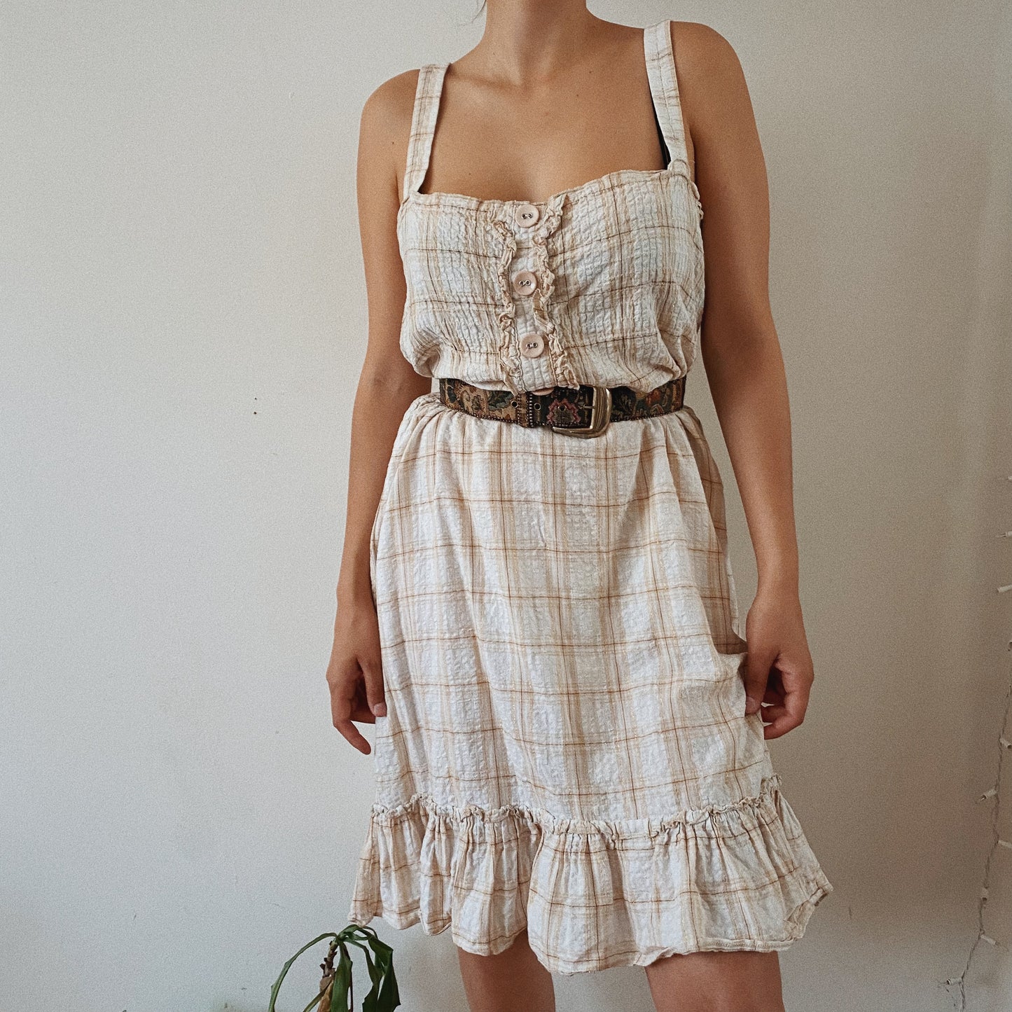 Checkered Vintage Prairie Dress