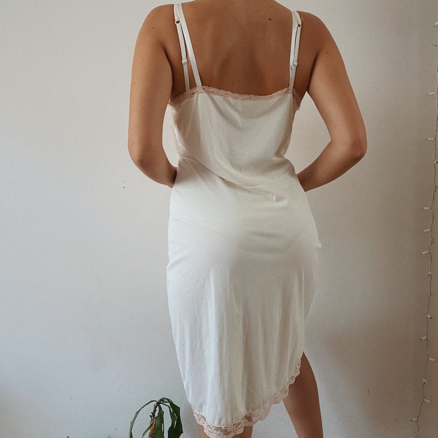 Romantic Cream Lace Slip