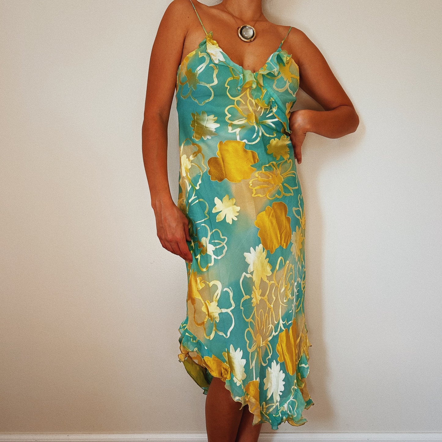 Iridescent Floral Summer Dress