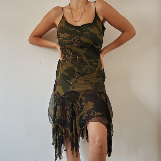 Layered Paisley Fairy Embellished Dress