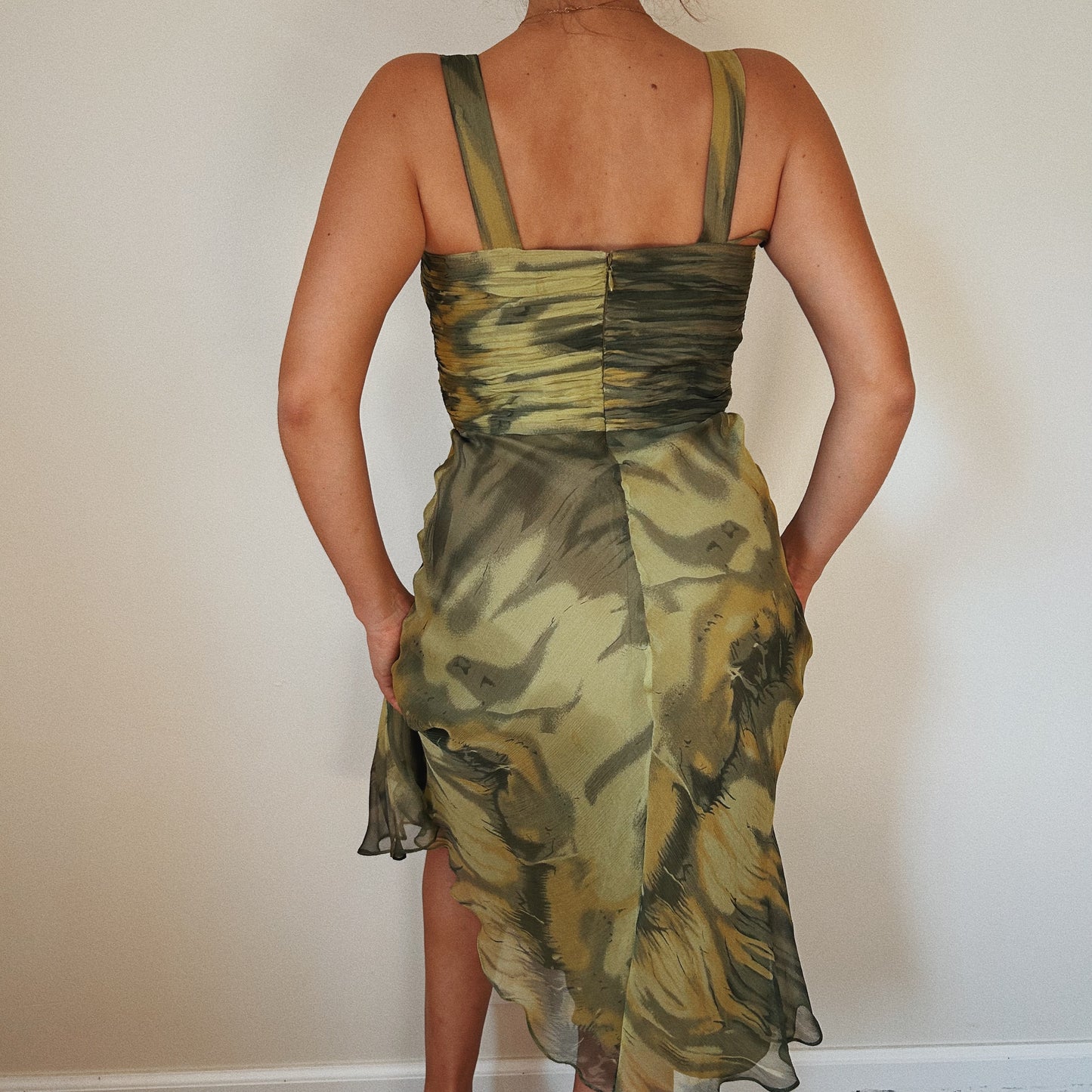 Silk Beaded Bustier Chic Dress