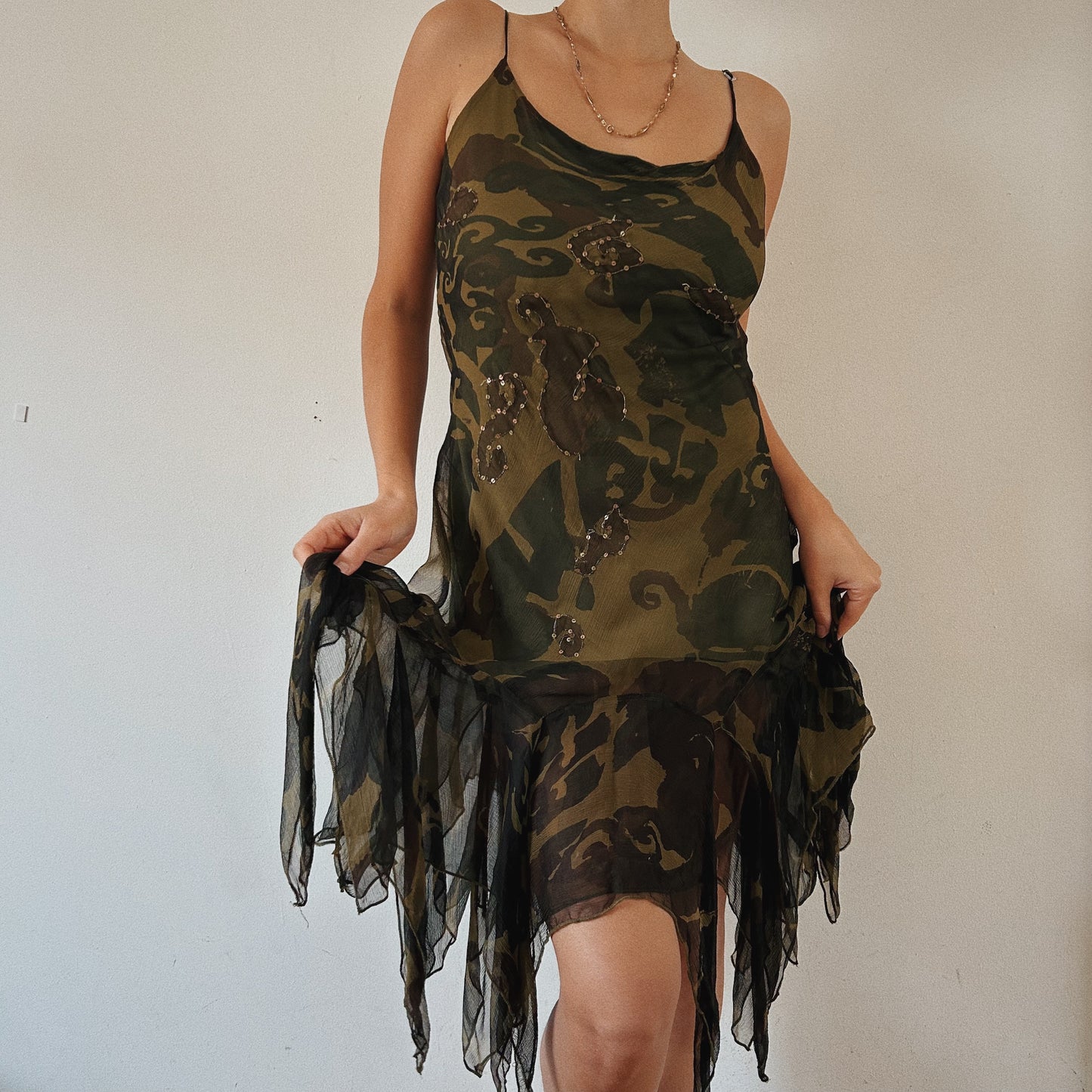 Layered Paisley Fairy Embellished Dress