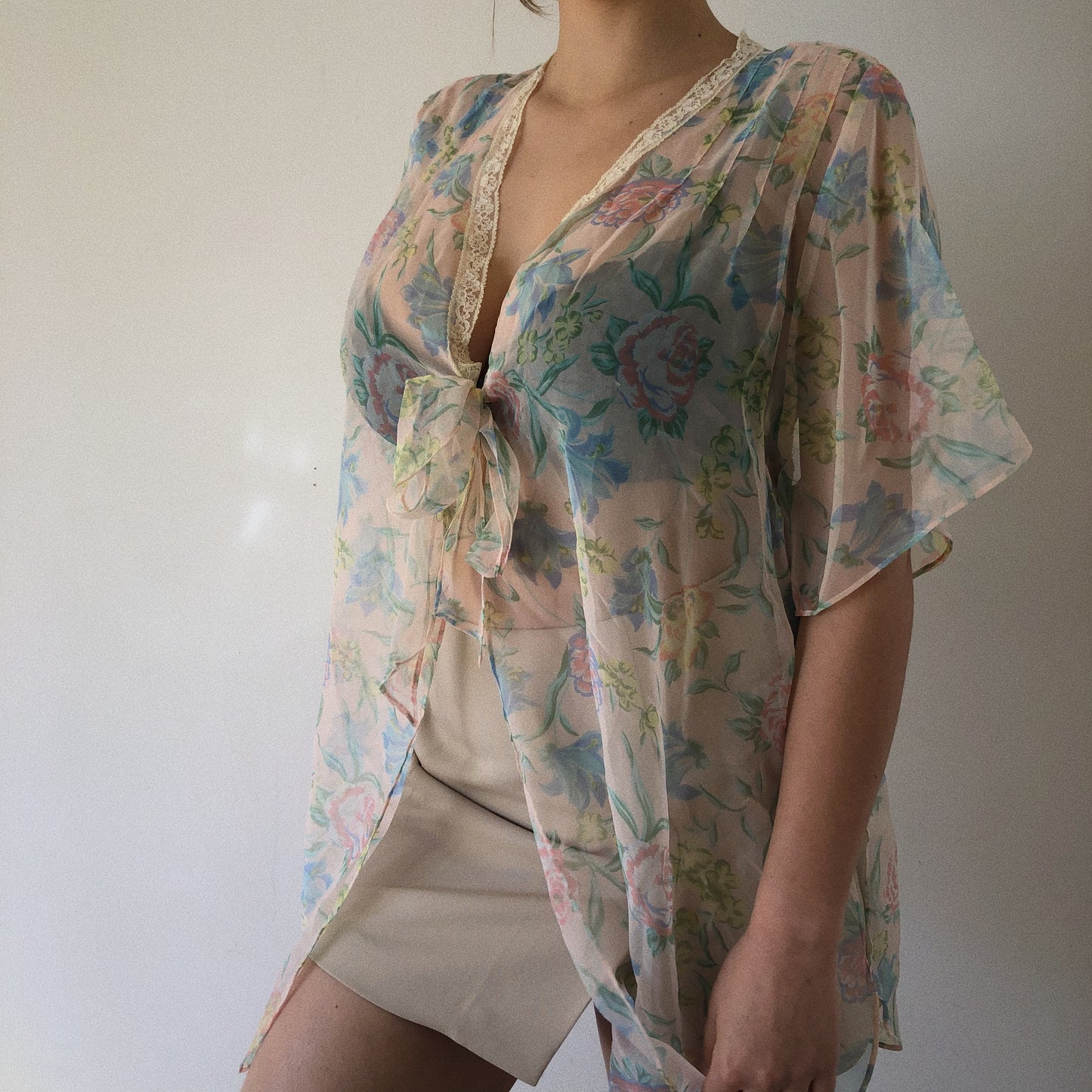 Vintage VS Floral Night Blouse