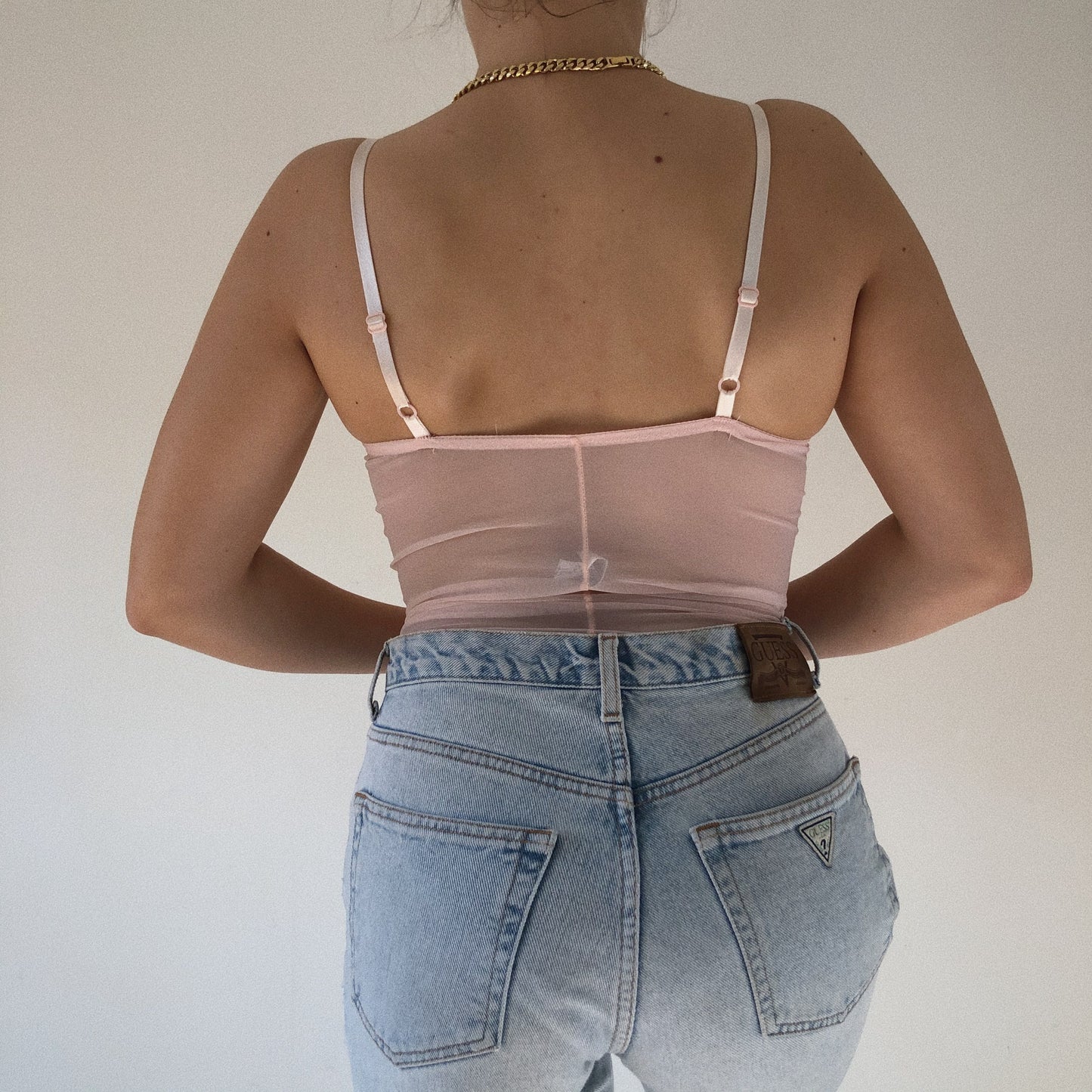 Vintage Lace Pink Bodysuit