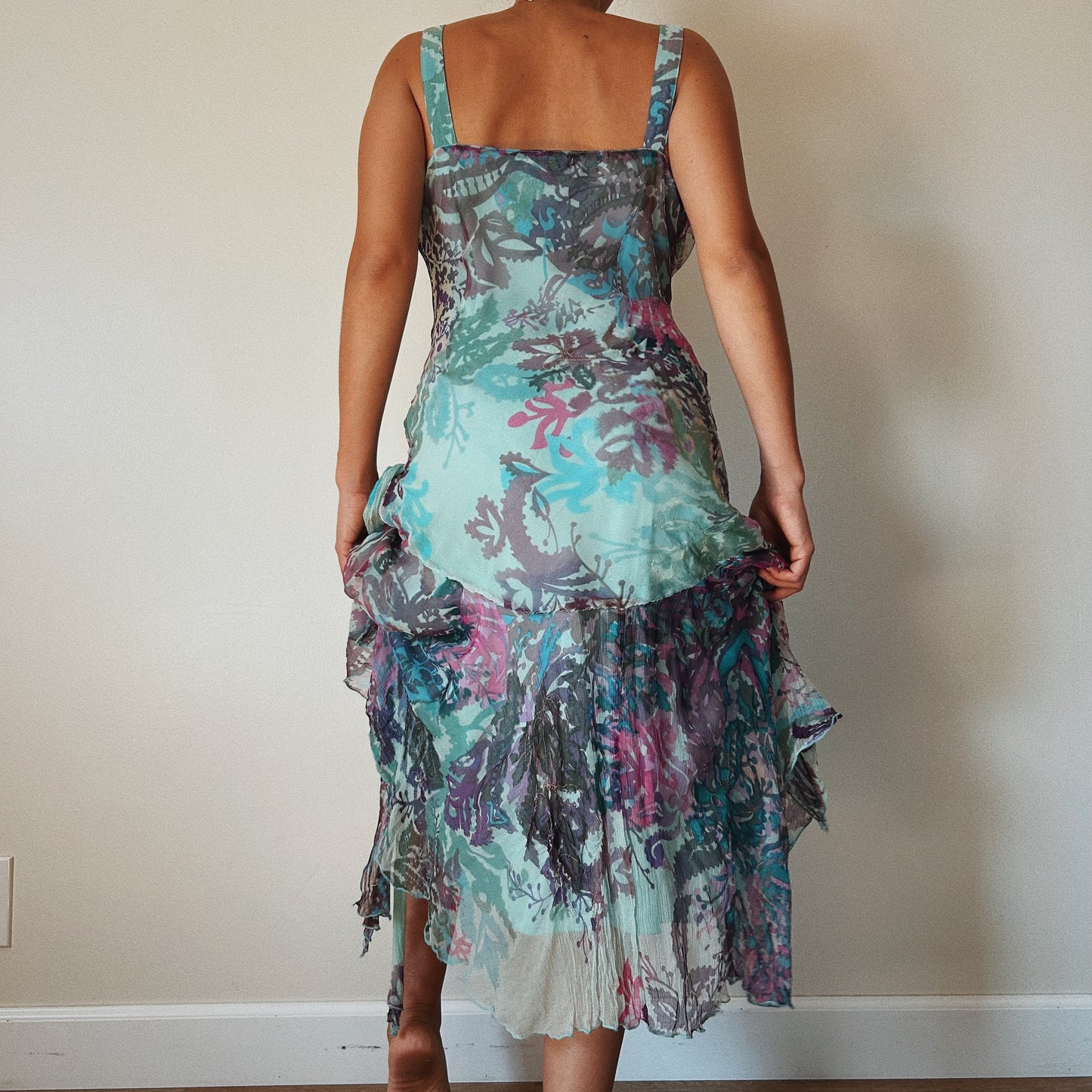 Mermaid Derhy Dress With Beaded Neckline
