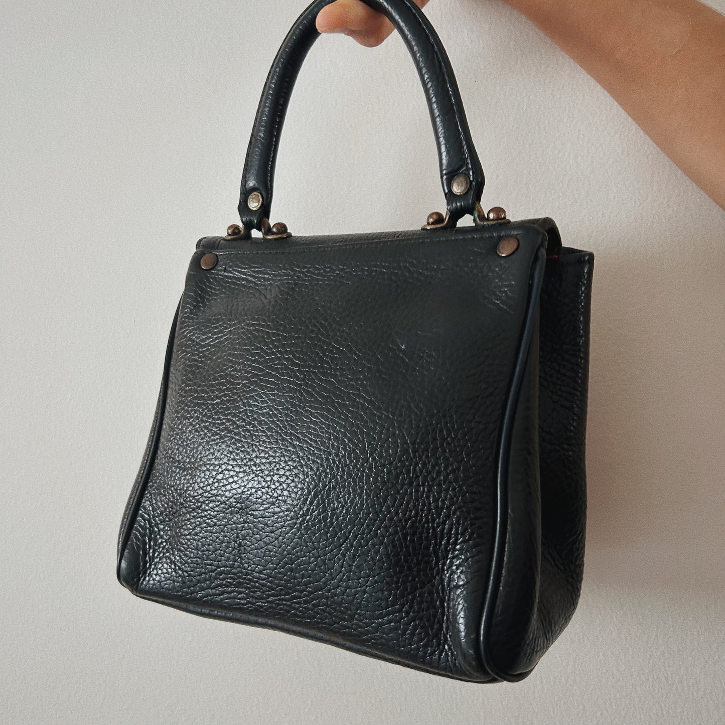 Vintage mini square black purse