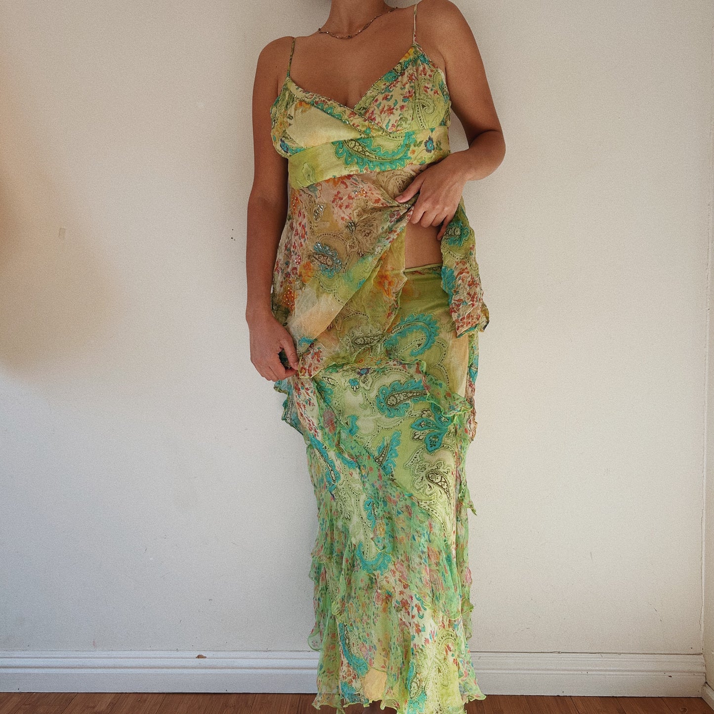 Embellished Fairy Green Paisley Set