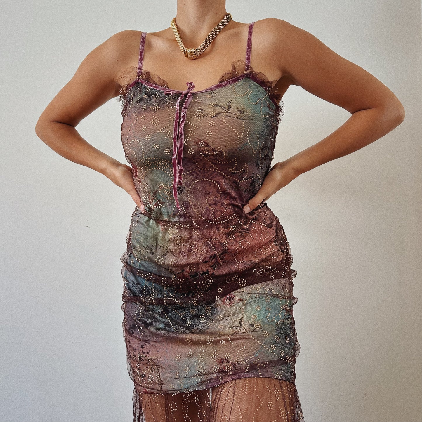 Romantic Layered Multicolor Dress
