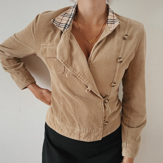 Vintage Burberry Fitted Corduroy Jacket