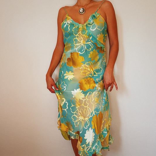 Iridescent Floral Summer Dress