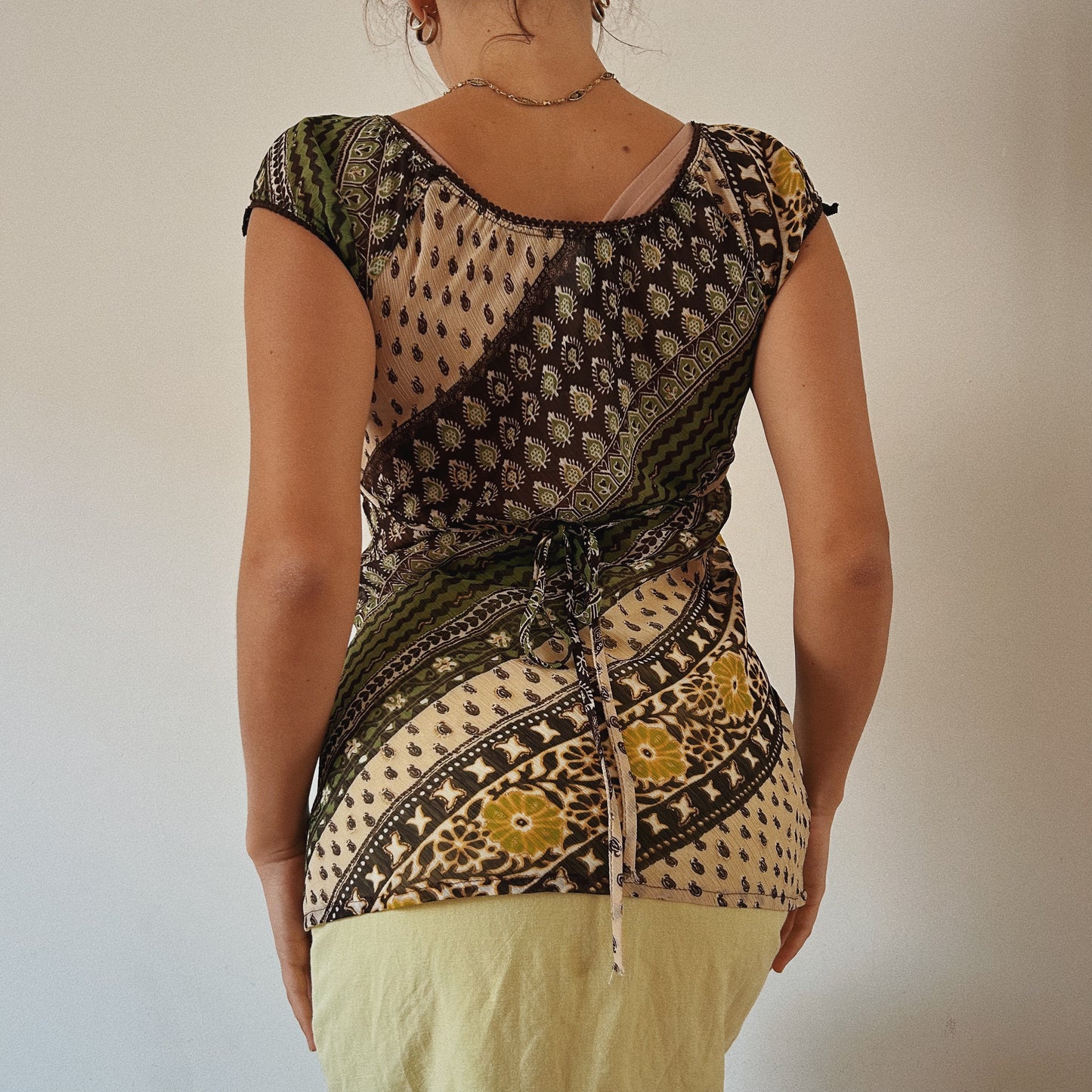 Bohemian Paisley Mesh Top