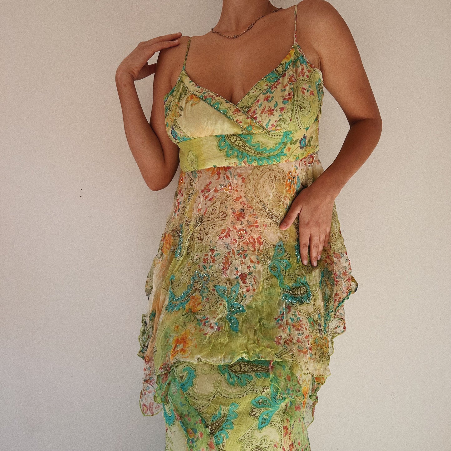 Embellished Fairy Green Paisley Set