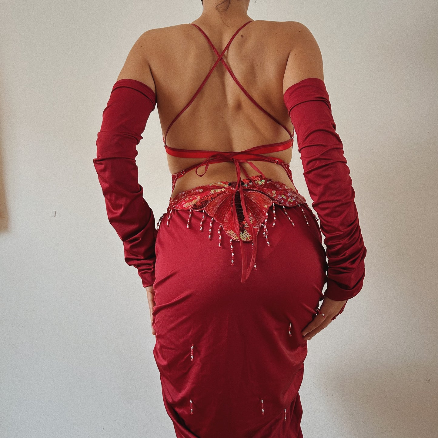 Rare Red Butterfly Sequins Set