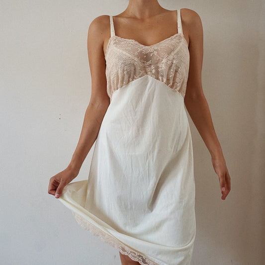 Romantic Cream Lace Slip