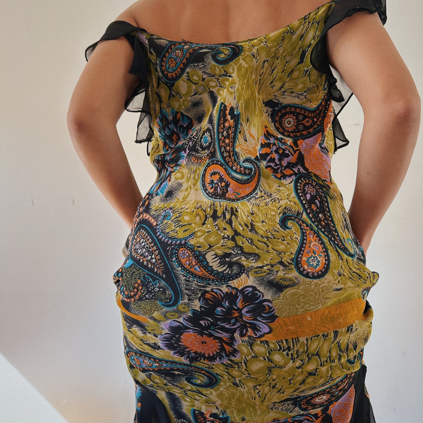 Paisley Moss Green Fairy Embellished Dress