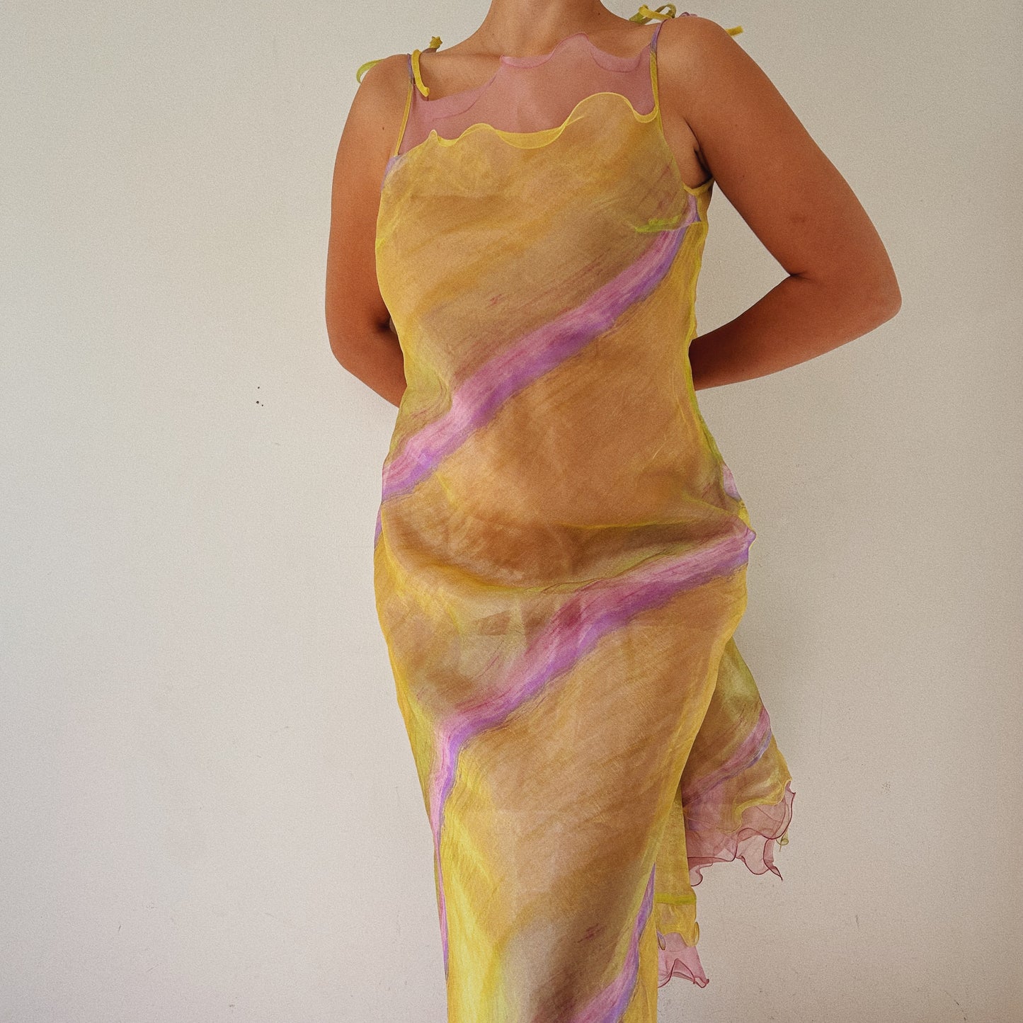 Chiffon Luxurious Gown With Shawl