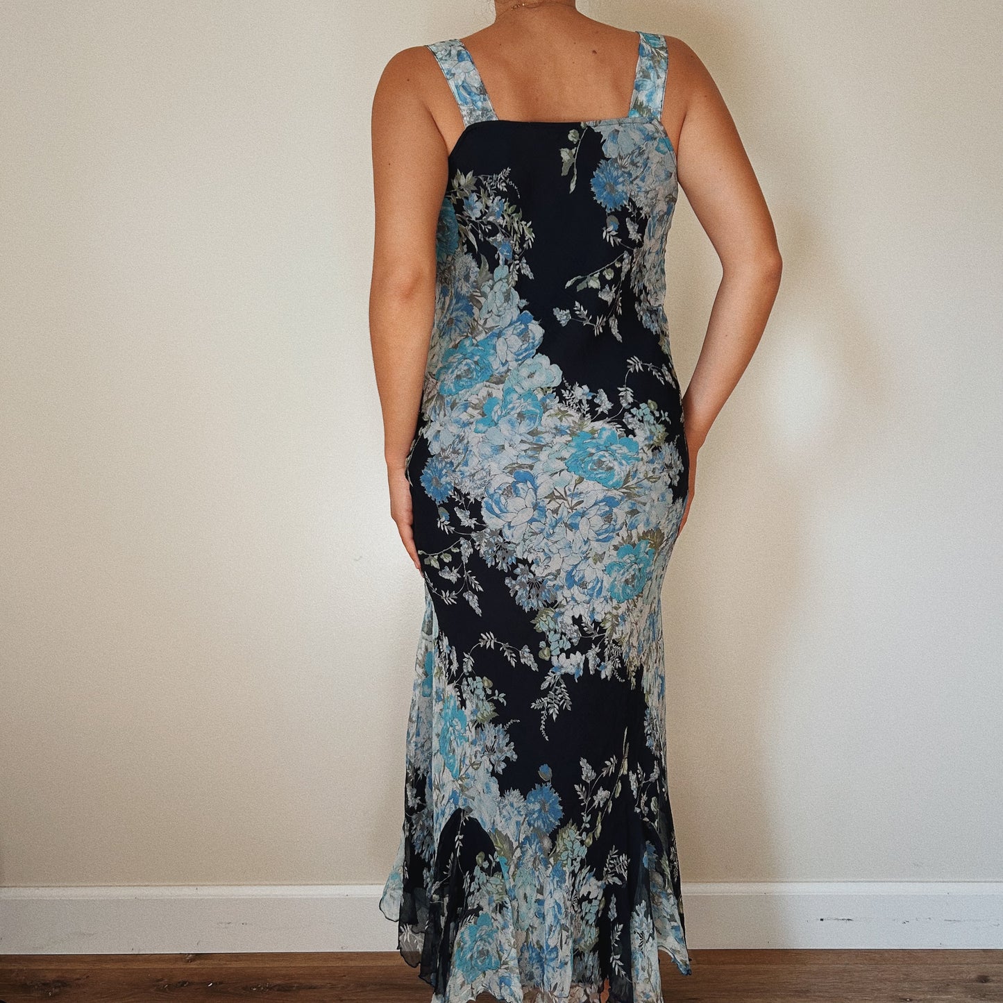 Silk Beaded Floral Dress