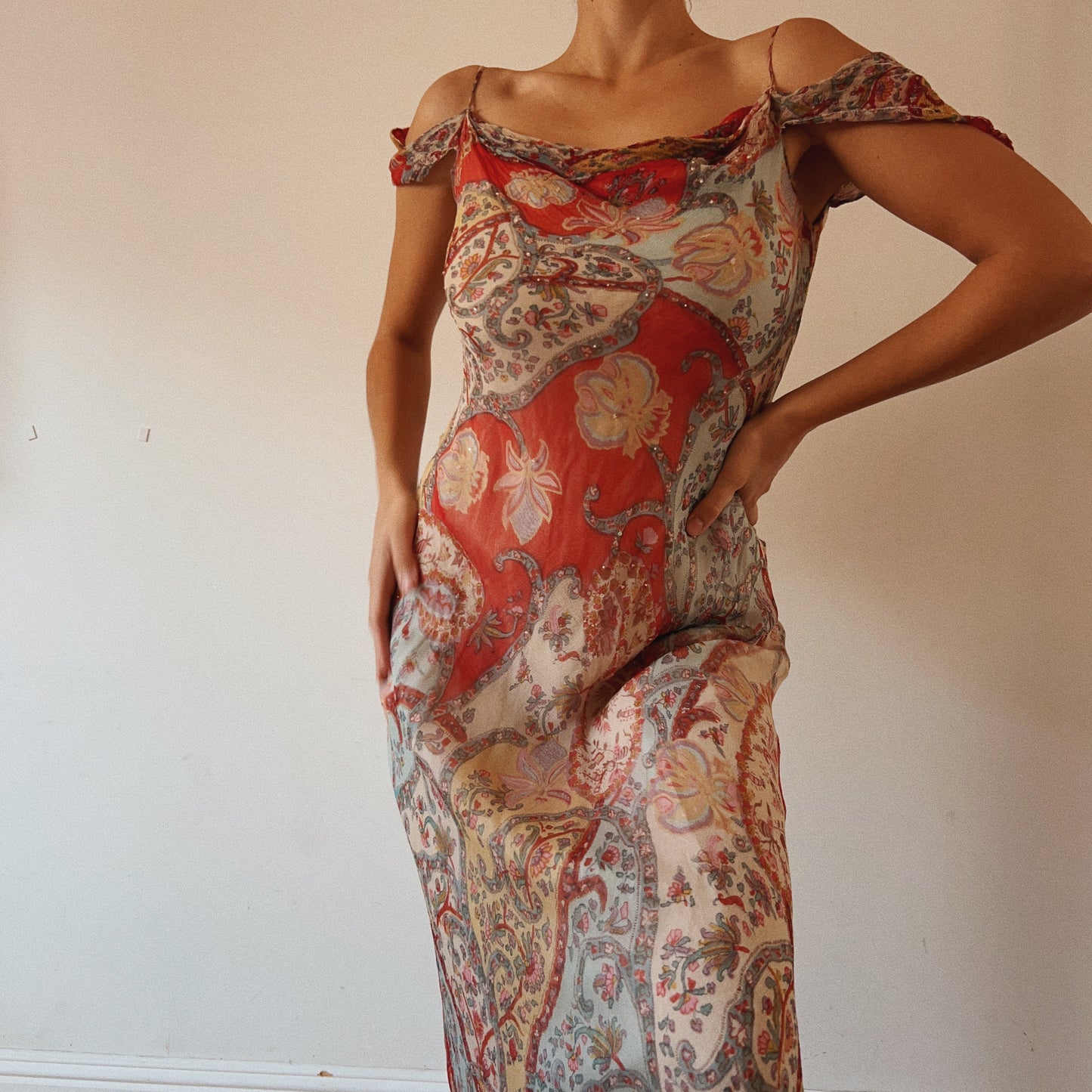 Derhy Paisley Romantic Dress