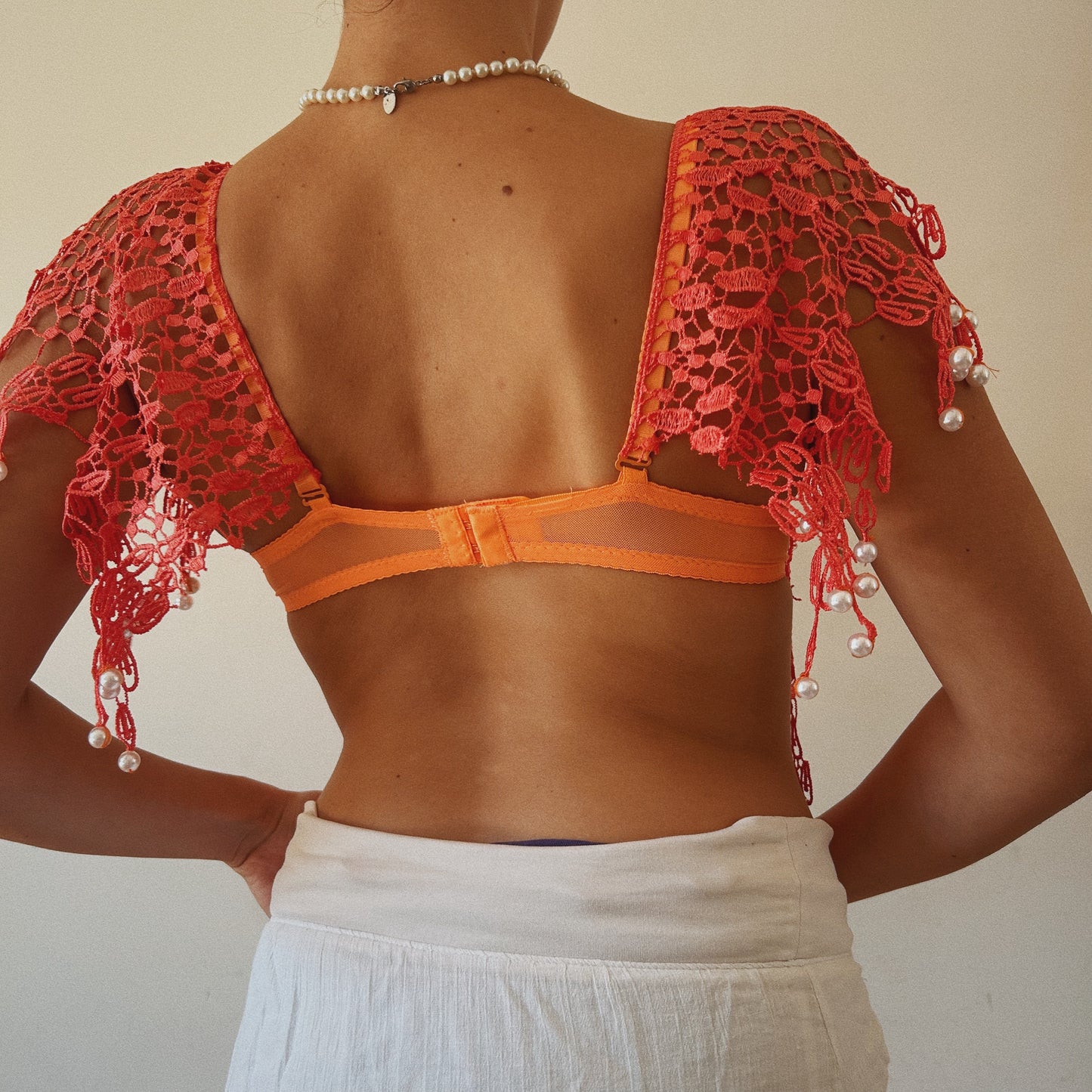 Handmade Embellished Beaded Floral Bra Top