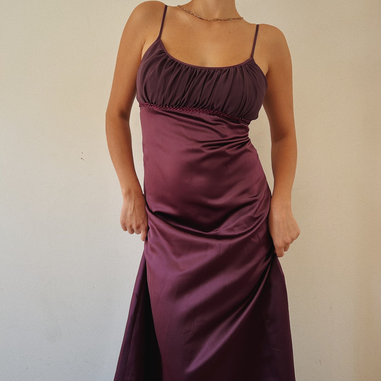 90s Vintage Elegant Purple Prom Dress
