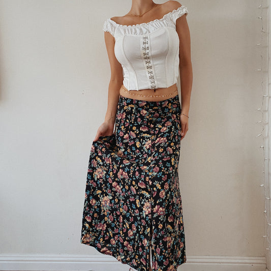 Bohemian Maxi Floral Skirt