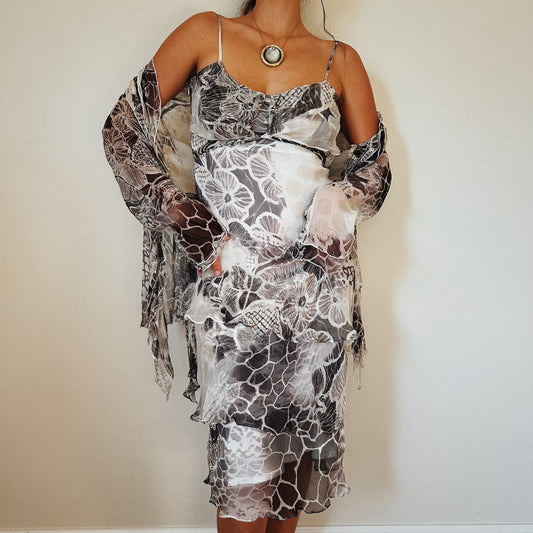 Silk Fairy Dress With Cardigan