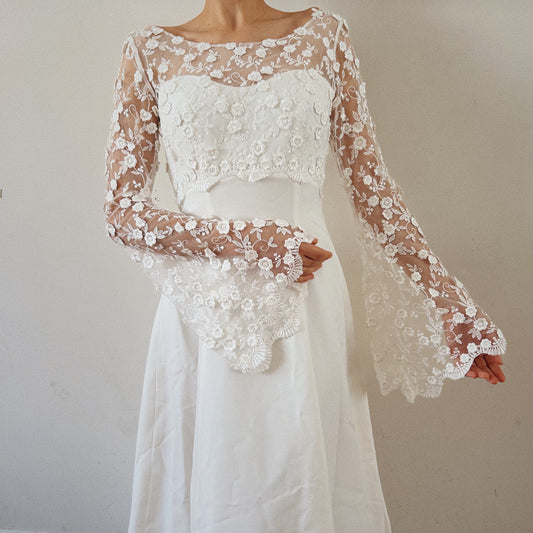 Bohemian French Vintage Wedding Dress