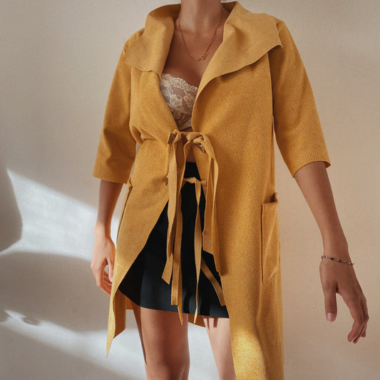 Yellow Vintage Cape Jacket Made In Italy