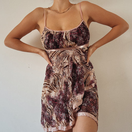 Stunning Babydoll Lace Layered Mini Dress