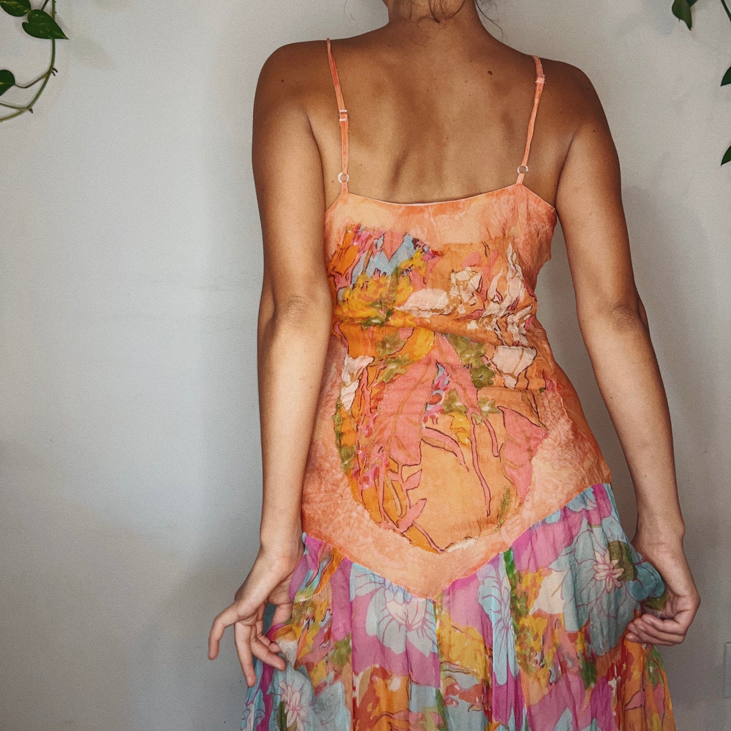 Derhy Sunset Floral Beaded Dress
